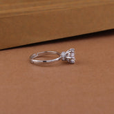 High Set Adjustable Silver Proposal Ring